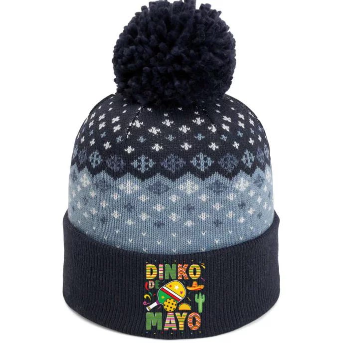 Funny Pickleball Dinko De Mayo Cinco De Mayo Pickleball Pun The Baniff Cuffed Pom Beanie