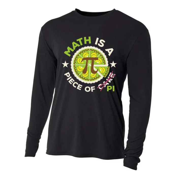 Funny Pi Day Math Teacher 3.14 Pi Symbol Nerd Cooling Performance Long Sleeve Crew