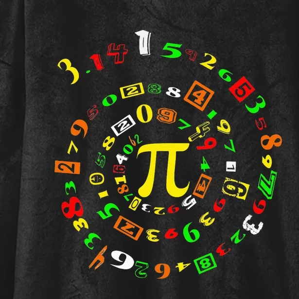 Funny Pi Day Spiral Pi Math For Pi Day 3 14 Hooded Wearable Blanket