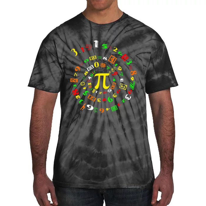 Funny Pi Day Spiral Pi Math For Pi Day 3 14 Tie-Dye T-Shirt