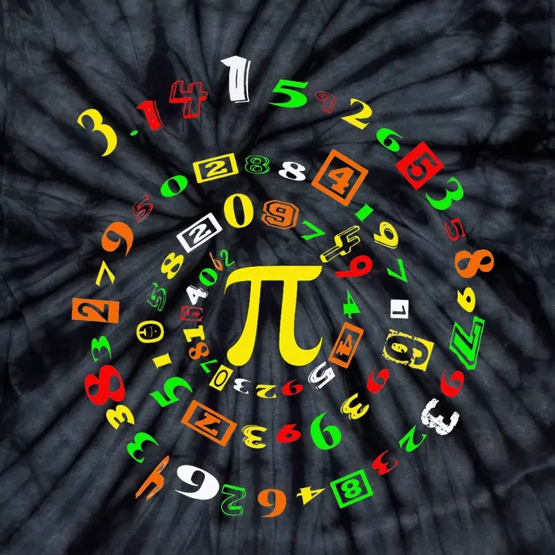 Funny Pi Day Spiral Pi Math For Pi Day 3 14 Tie-Dye T-Shirt