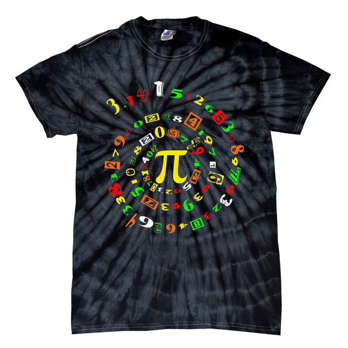 Funny Pi Day Spiral Pi Math For Pi Day 3 14 Tie-Dye T-Shirt