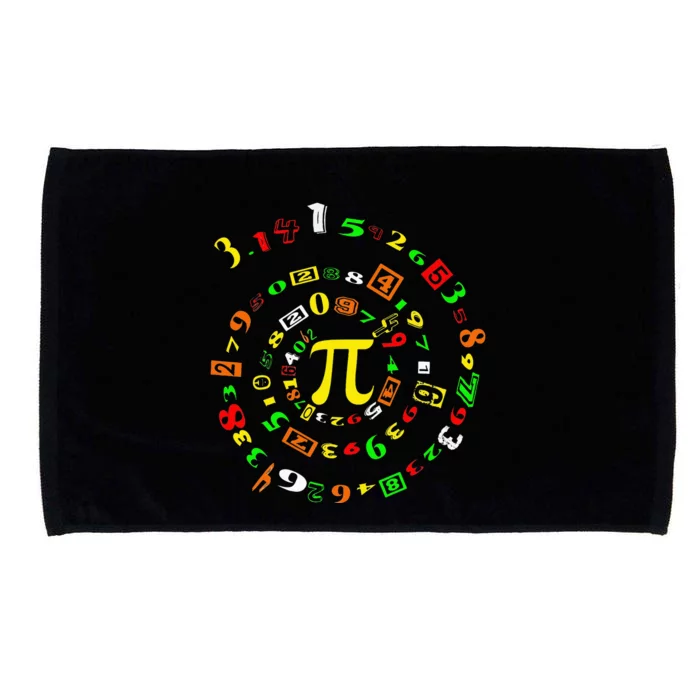 Funny Pi Day Spiral Pi Math For Pi Day 3 14 Microfiber Hand Towel