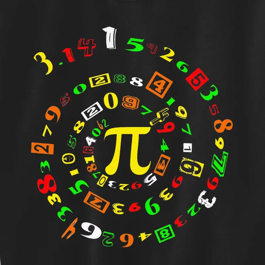 Funny Pi Day Spiral Pi Math For Pi Day 3 14 Kids Sweatshirt