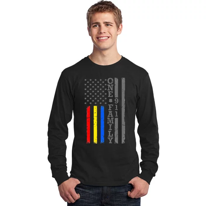 Fire Police Dispatcher 911 Emergency Services Tall Long Sleeve T-Shirt