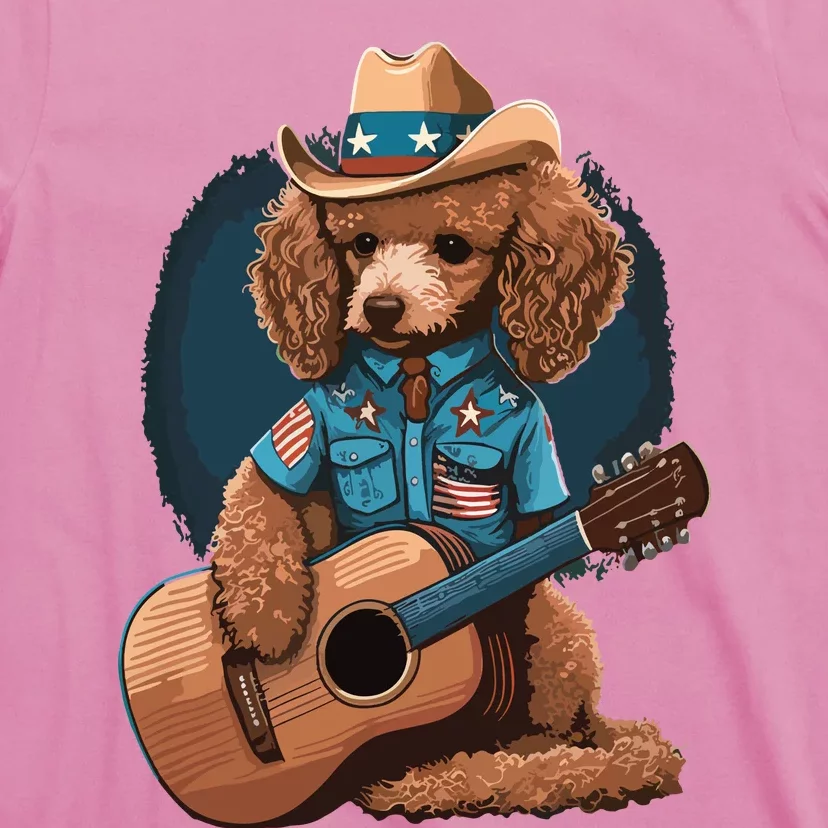 Funny Poodle Dog Miniature Poodle Toy Poodle Country Music T-Shirt