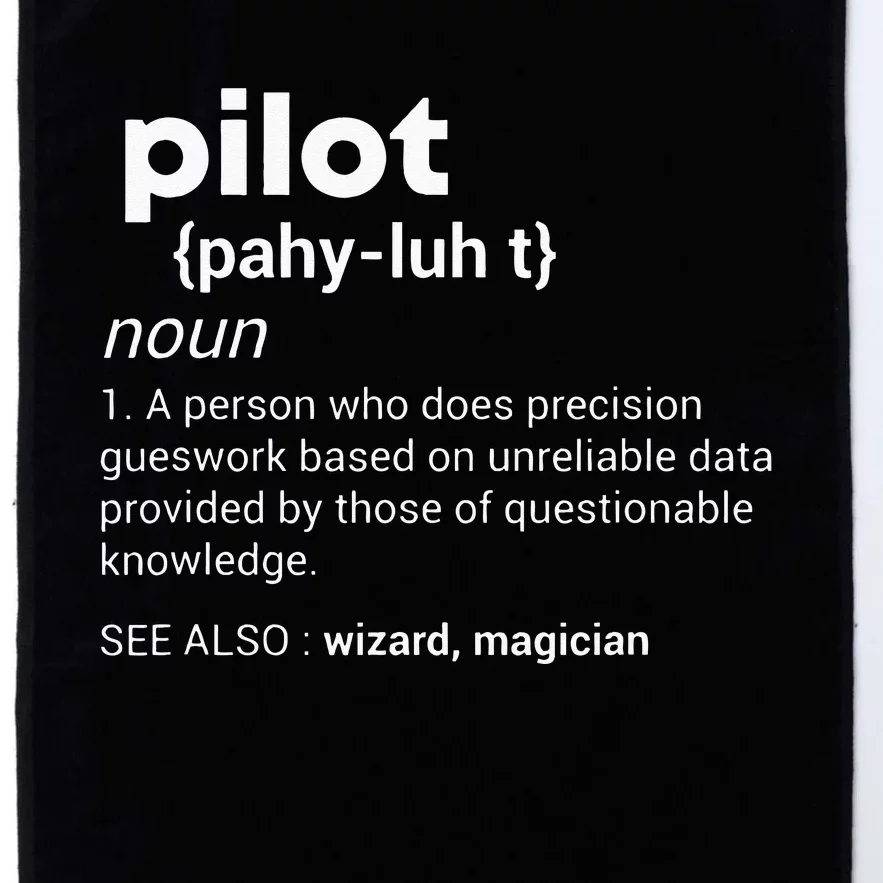 Funny Pilot Definition design Airplane Jet Aviation Graphic Platinum Collection Golf Towel