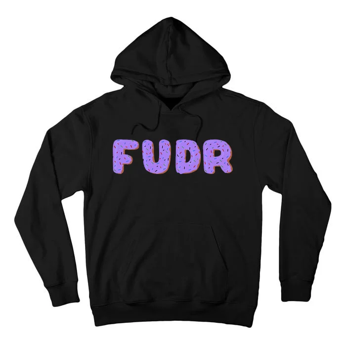 Fudr Purple Donuts Multi Color Tall Hoodie