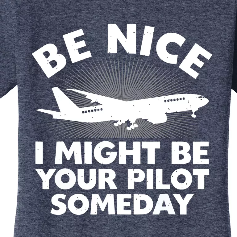 Funny Pilot Design For Men Women Aviation Airplane Pilot Women's T-Shirt