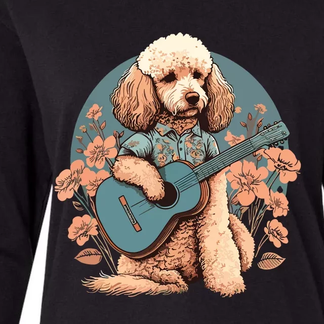 Funny Poodle Dog Miniature Poodle Toy Poodle Country Music Womens Cotton Relaxed Long Sleeve T-Shirt