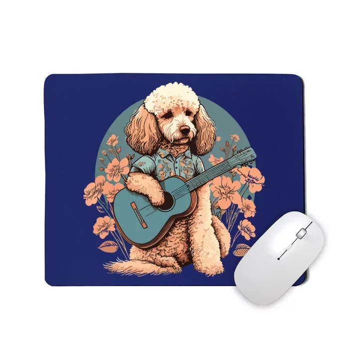 Funny Poodle Dog Miniature Poodle Toy Poodle Country Music Mousepad