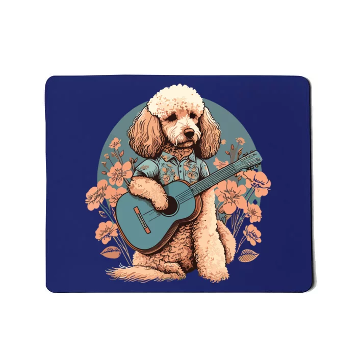 Funny Poodle Dog Miniature Poodle Toy Poodle Country Music Mousepad