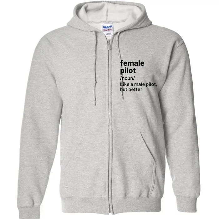 Female Pilot Definition Full Zip Hoodie