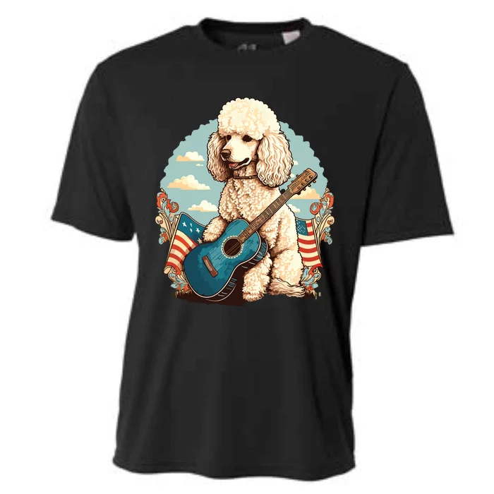 Funny Poodle Dog Miniature Poodle Toy Poodle Country Music Cooling Performance Crew T-Shirt