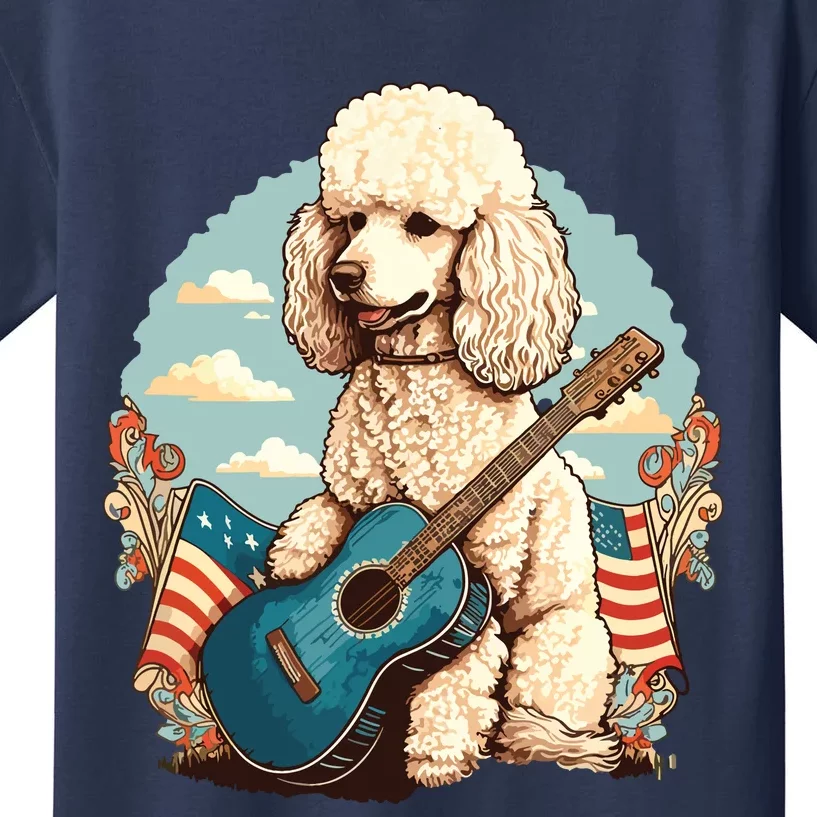 Funny Poodle Dog Miniature Poodle Toy Poodle Country Music Kids T-Shirt