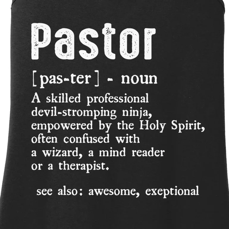 Funny Pastor Definition Gift Christian Preachers Ladies Essential Tank