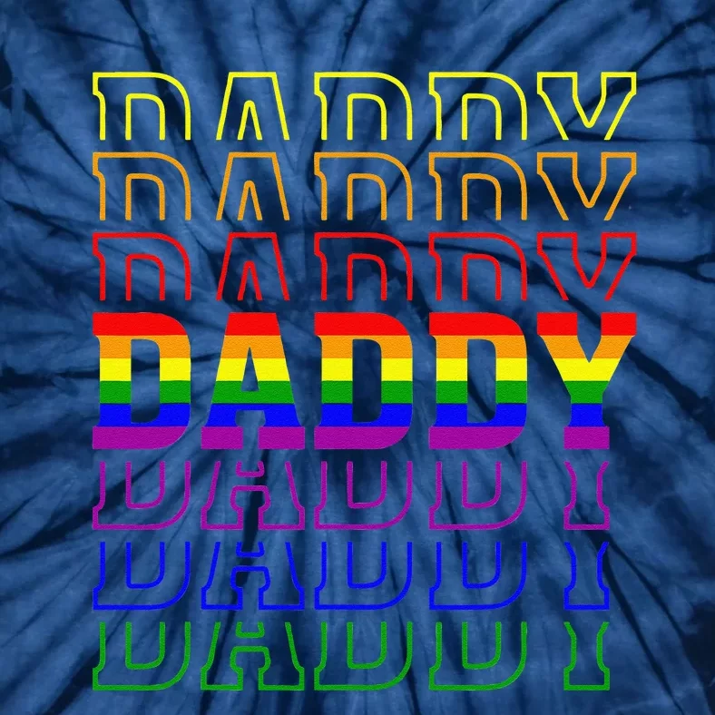 Funny Pride Daddy Proud Gay Lesbian LGBT Gift Fathers Day Tie-Dye T-Shirt