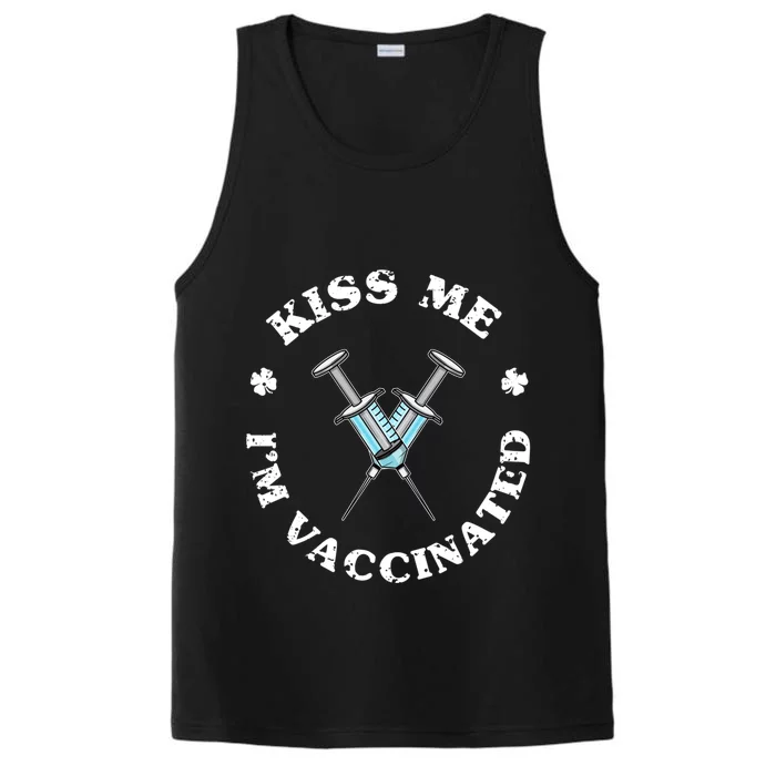 Fun Paddys Day Me I Am Vaccinated Great Gift Performance Tank