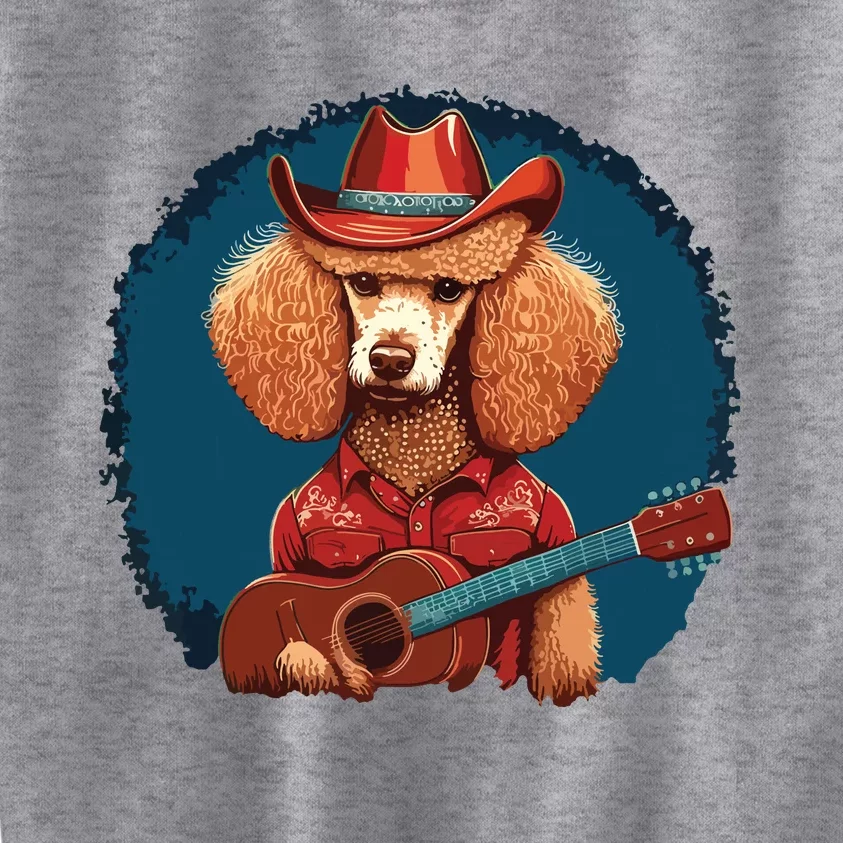 Funny Poodle Dog Miniature Poodle Toy Poodle Country Music Kids Sweatshirt