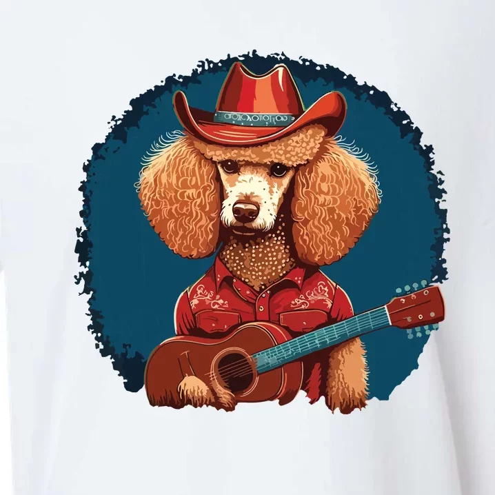 Funny Poodle Dog Miniature Poodle Toy Poodle Country Music Sueded Cloud Jersey T-Shirt