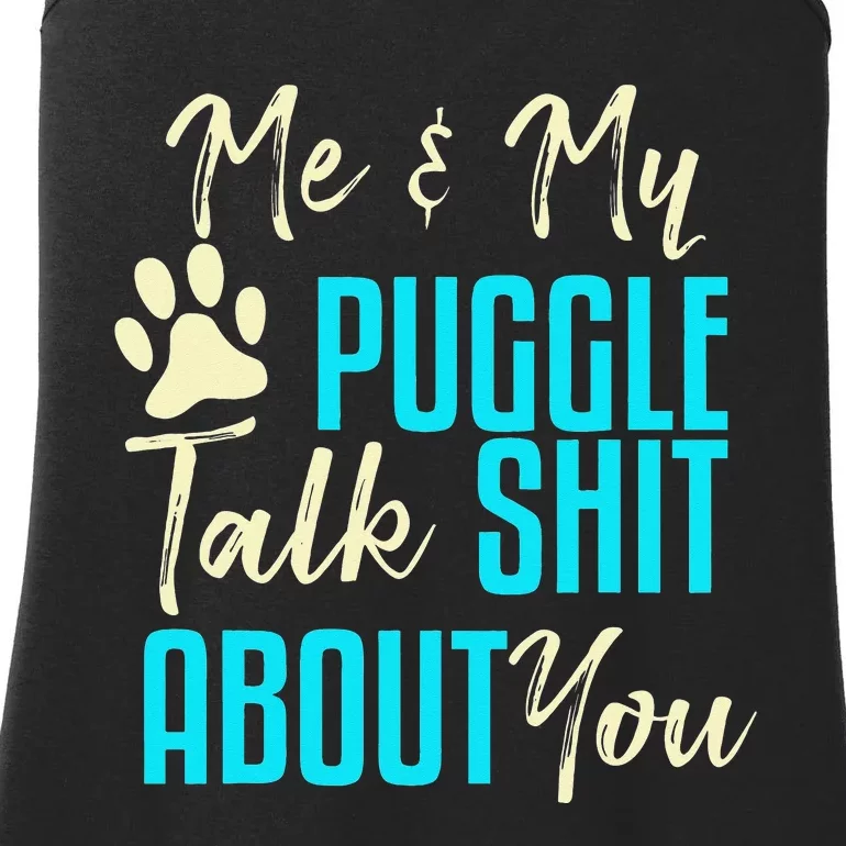 Funny Puggle Dog Pug Beagle Mom Dad Gift Idea Ladies Essential Tank