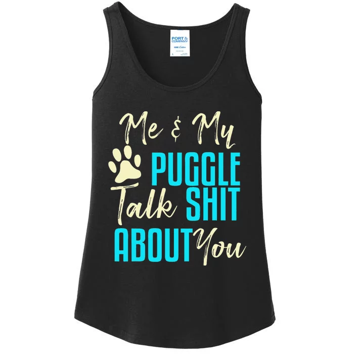 Funny Puggle Dog Pug Beagle Mom Dad Gift Idea Ladies Essential Tank