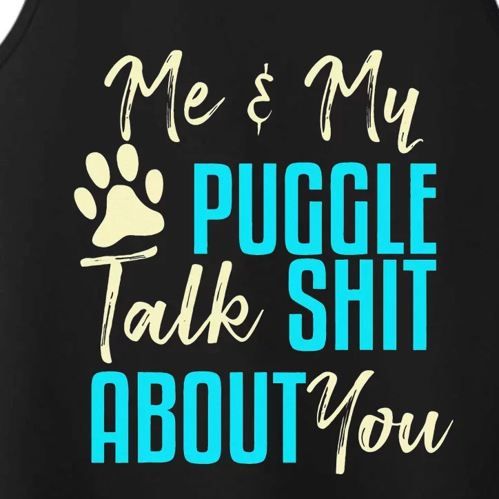 Funny Puggle Dog Pug Beagle Mom Dad Gift Idea Performance Tank