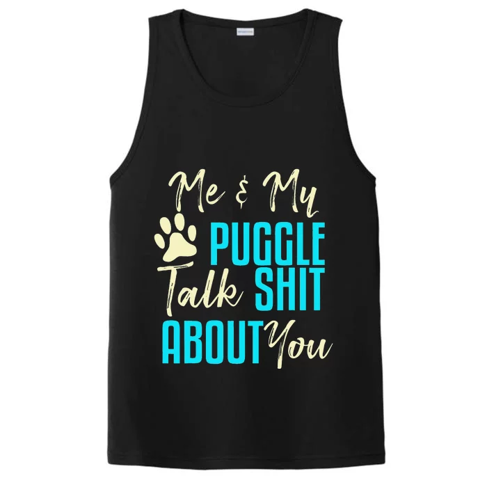 Funny Puggle Dog Pug Beagle Mom Dad Gift Idea Performance Tank