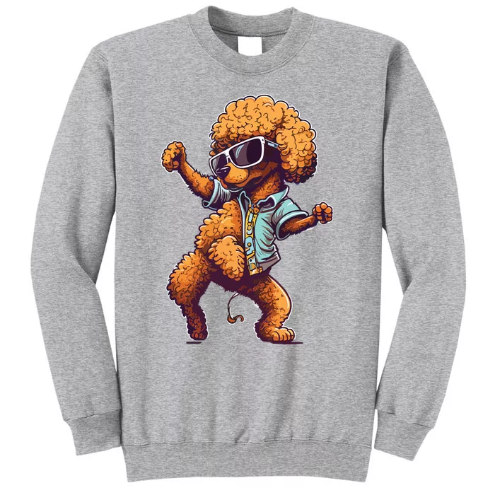 Funny Poodle Dog Miniature Poodle Toy Poodle Dance Dabbing Tall Sweatshirt