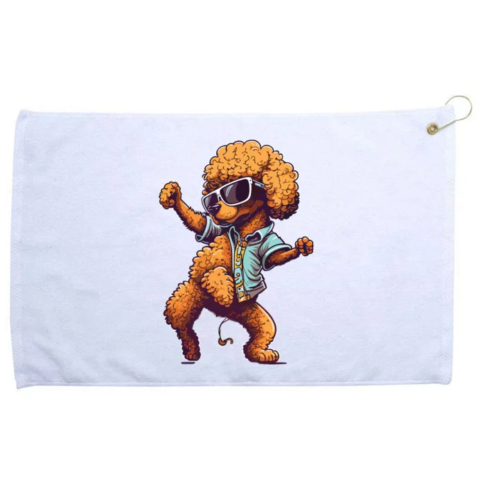 Funny Poodle Dog Miniature Poodle Toy Poodle Dance Dabbing Grommeted Golf Towel