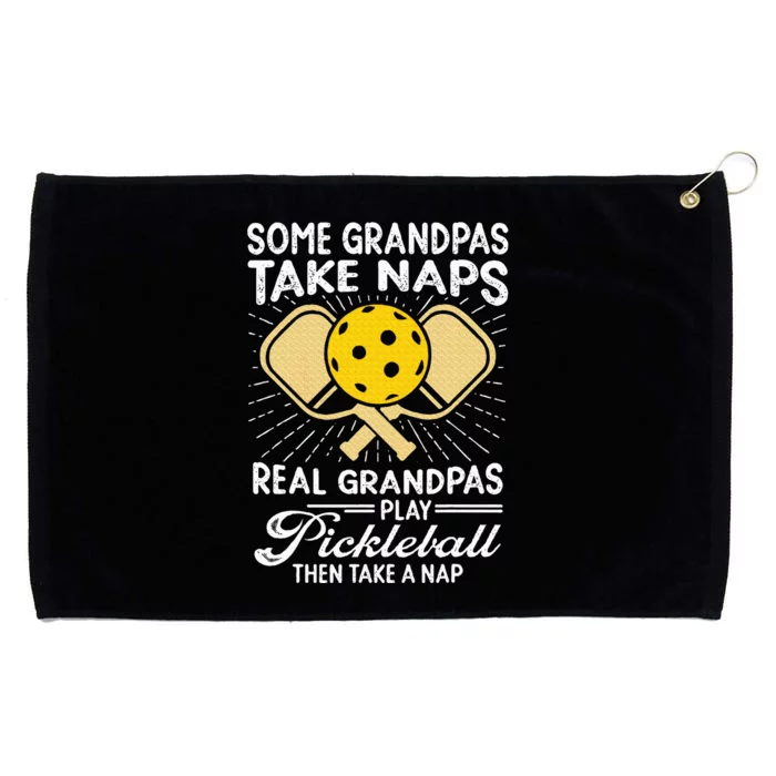 Funny Pickleball Design Grandpa Pickleball Player Grommeted Golf Towel