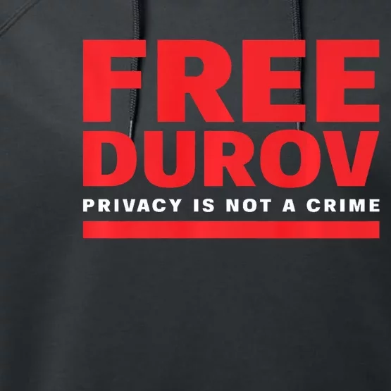 Free Pavel Durov Performance Fleece Hoodie