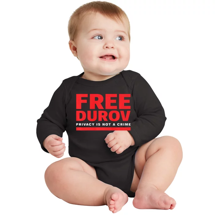 Free Pavel Durov Baby Long Sleeve Bodysuit