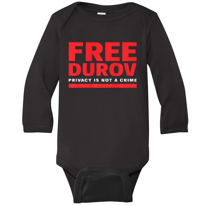 Free Pavel Durov Baby Long Sleeve Bodysuit