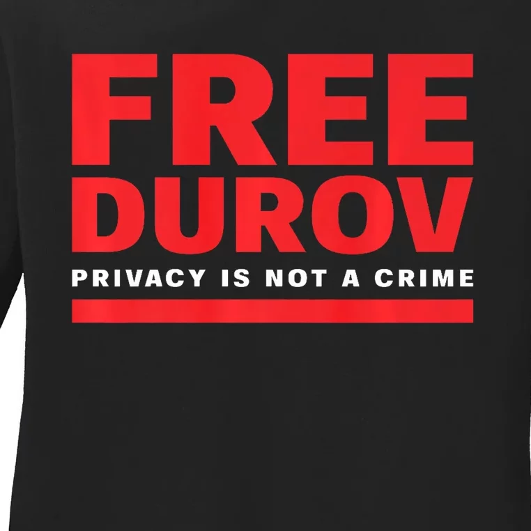 Free Pavel Durov Ladies Long Sleeve Shirt