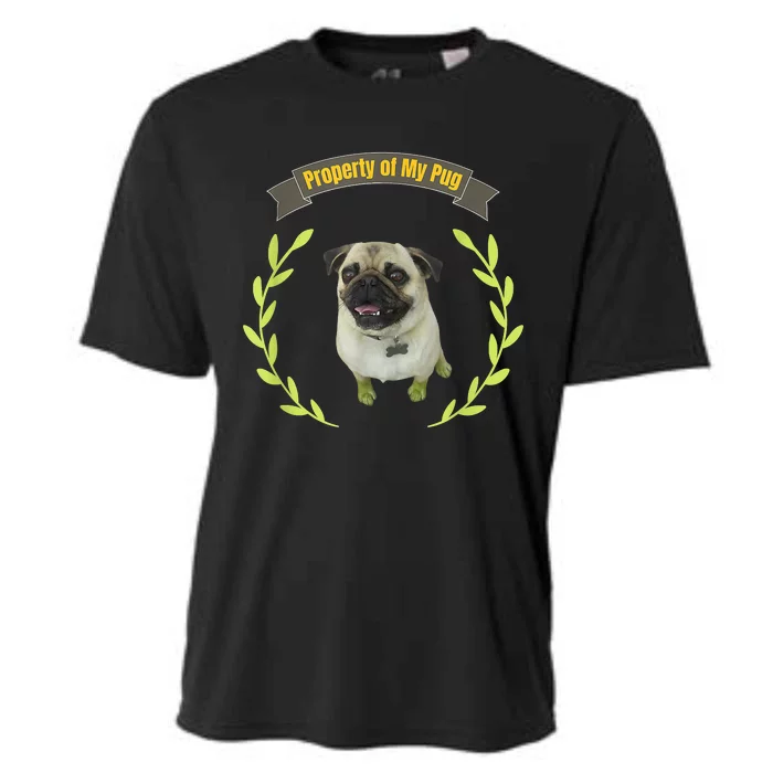 Funny Pug Dog Lover Property Of My Pug Cooling Performance Crew T-Shirt