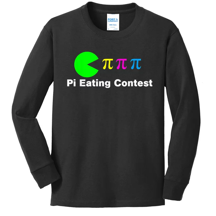 Funny Pi Day Math Science Pi Eating Contest Mix Kids Long Sleeve Shirt