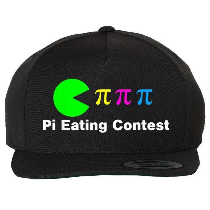 Funny Pi Day Math Science Pi Eating Contest Mix Wool Snapback Cap