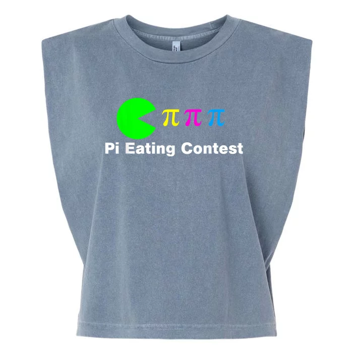 Funny Pi Day Math Science Pi Eating Contest Mix Garment-Dyed Women's Muscle Tee