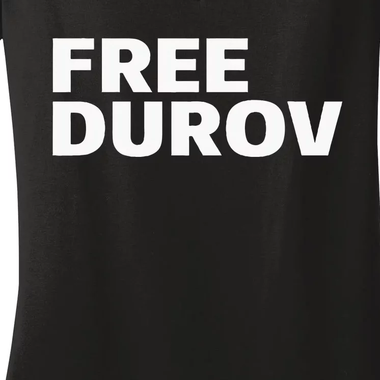 Free Pavel Durov Privacy Is Not A Crime Women's V-Neck T-Shirt