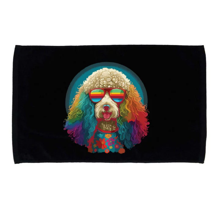 Funny Poodle Dog Miniature Poodle Toy Poodle Hippie Microfiber Hand Towel