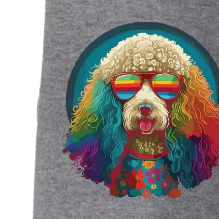 Funny Poodle Dog Miniature Poodle Toy Poodle Hippie Doggie 3-End Fleece Hoodie