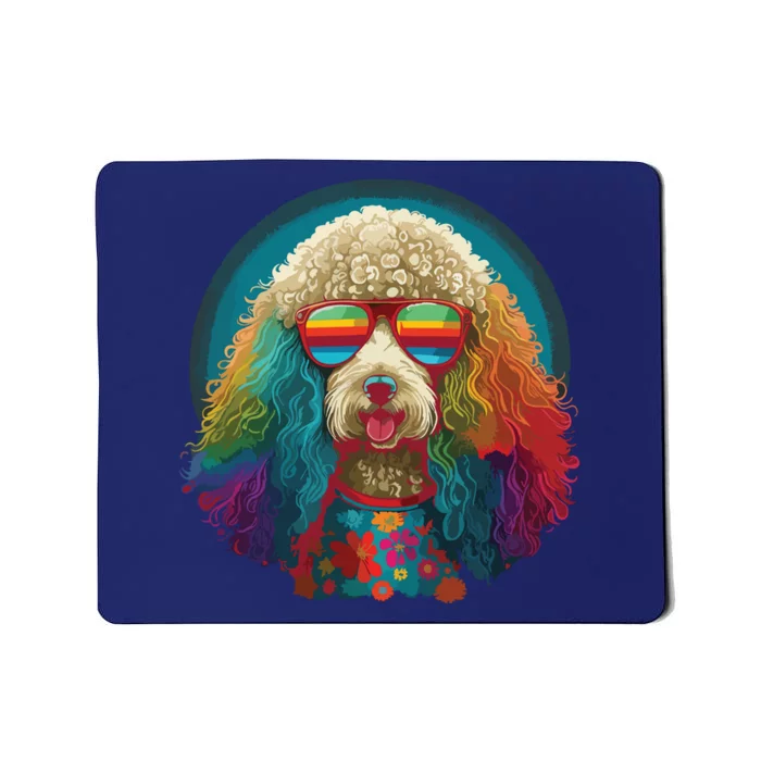 Funny Poodle Dog Miniature Poodle Toy Poodle Hippie Mousepad