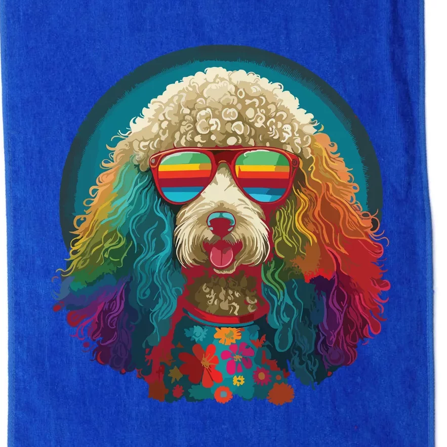 Funny Poodle Dog Miniature Poodle Toy Poodle Hippie Platinum Collection Golf Towel