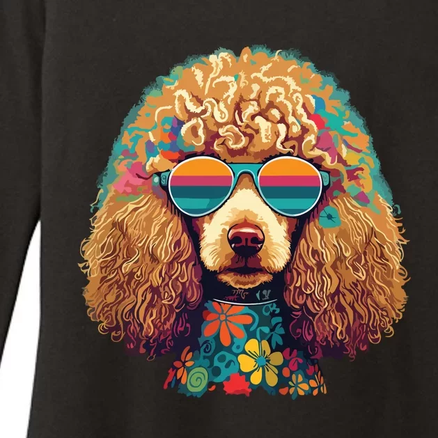 Funny Poodle Dog Miniature Poodle Toy Poodle Hippie Womens CVC Long Sleeve Shirt