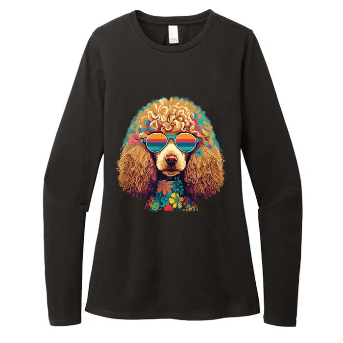 Funny Poodle Dog Miniature Poodle Toy Poodle Hippie Womens CVC Long Sleeve Shirt