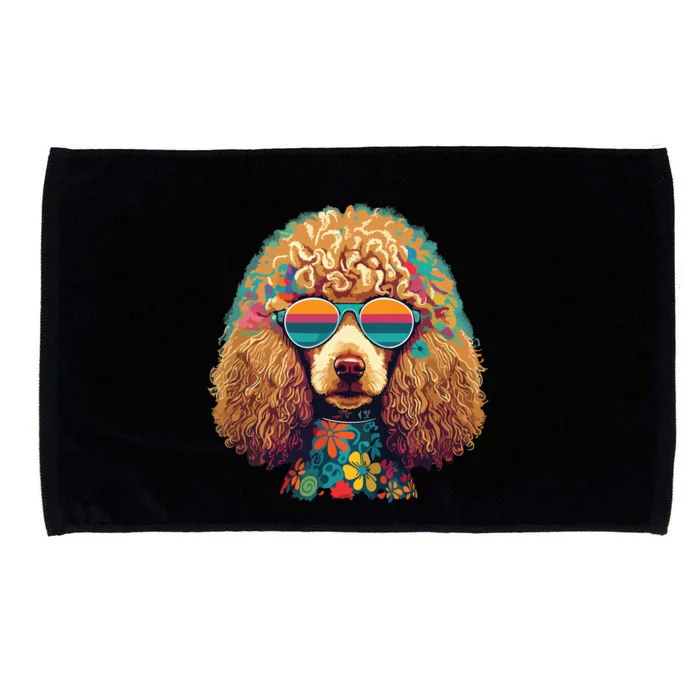 Funny Poodle Dog Miniature Poodle Toy Poodle Hippie Microfiber Hand Towel