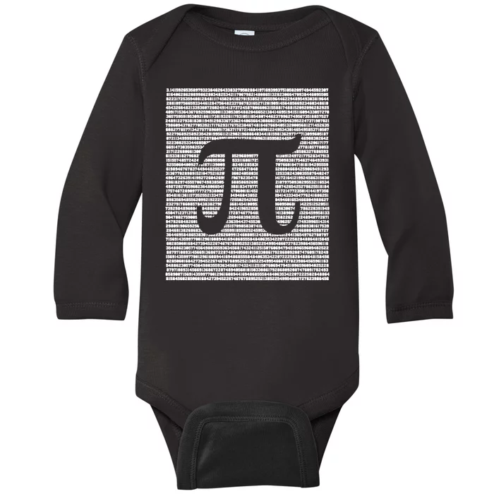 Funny Pi Day Number 3 14 March 14 Math Geek Nerd Cute Gift Baby Long Sleeve Bodysuit