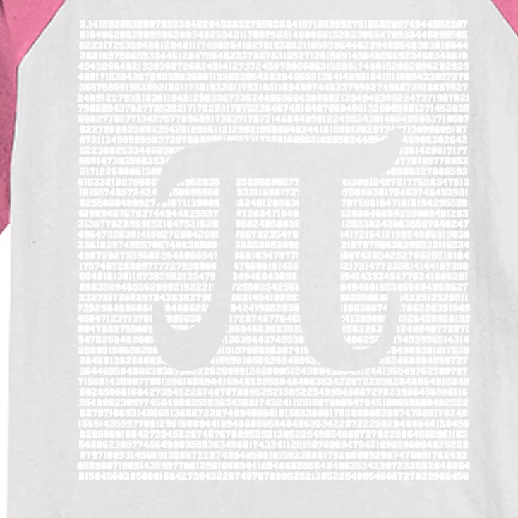 Funny Pi Day Number 3 14 March 14 Math Geek Nerd Cute Gift Kids Colorblock Raglan Jersey