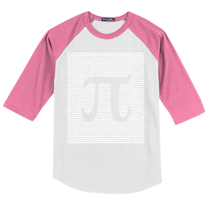 Funny Pi Day Number 3 14 March 14 Math Geek Nerd Cute Gift Kids Colorblock Raglan Jersey